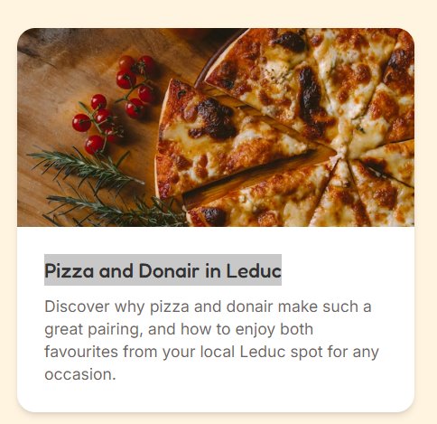 Pizza and donair in Leduc