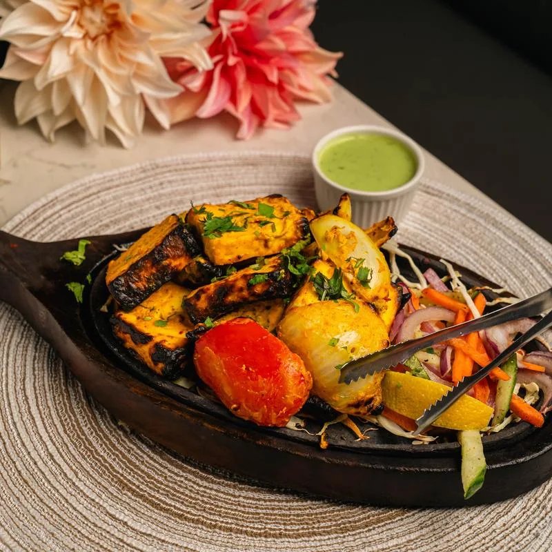 Paneer tikka sizzler served at Rasoi on 50th