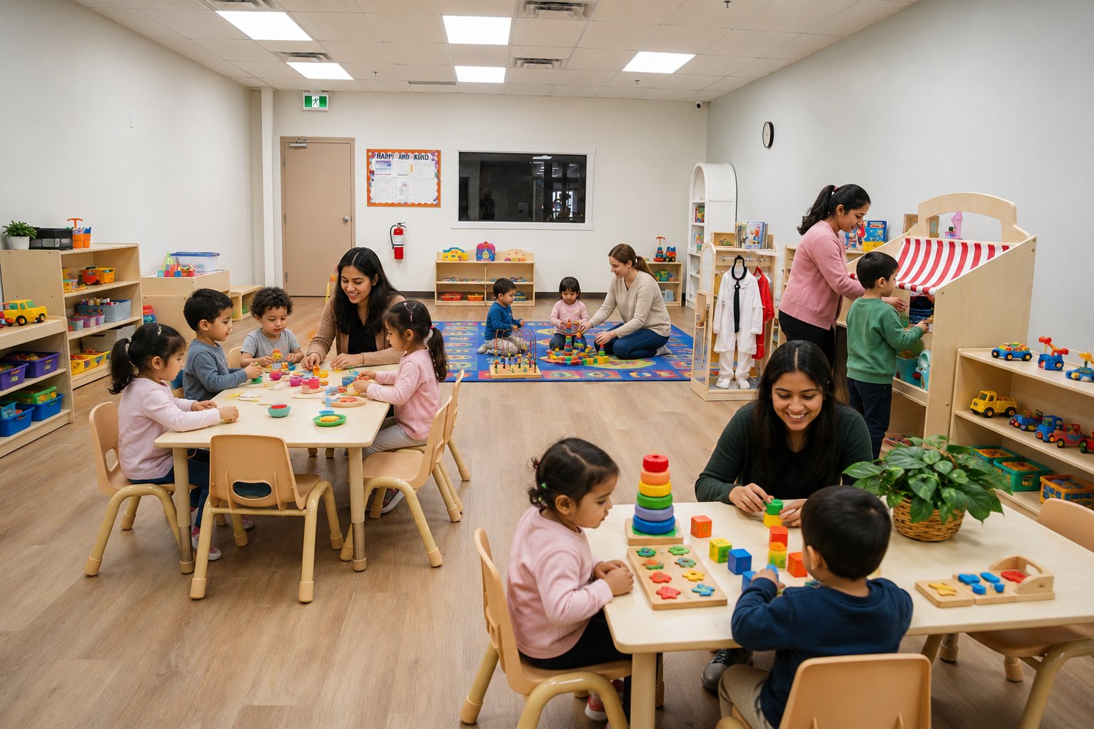 Children engaged in hands-on learning