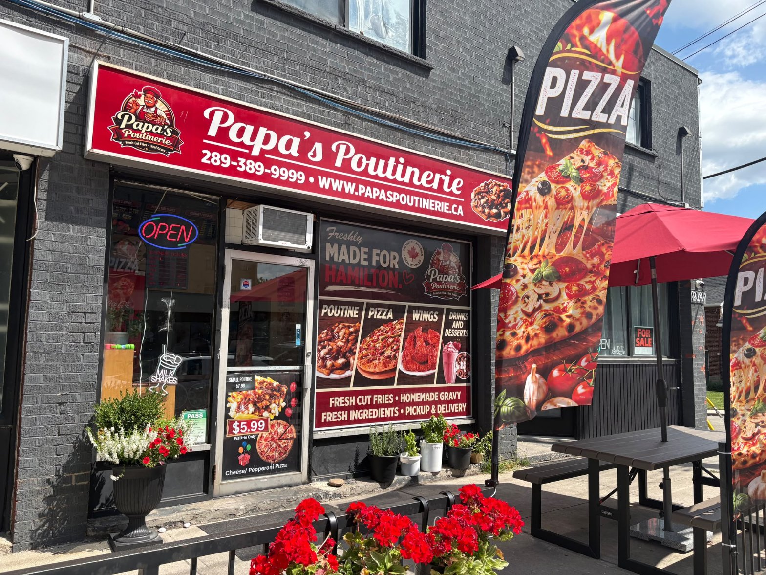 Papa's Poutinerie storefront in Hamilton