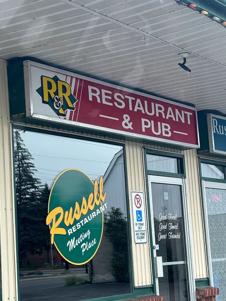 Interior of Russell Restaurant dining area in Russell Ontario