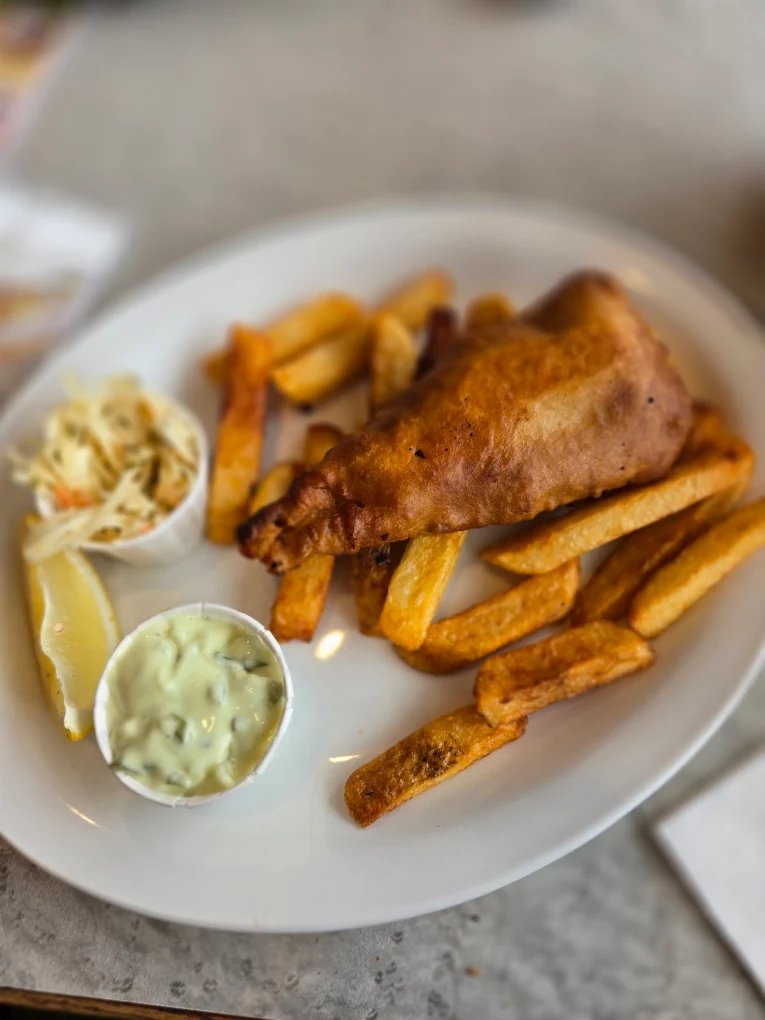 Fish and Chips at Russell Restaurant