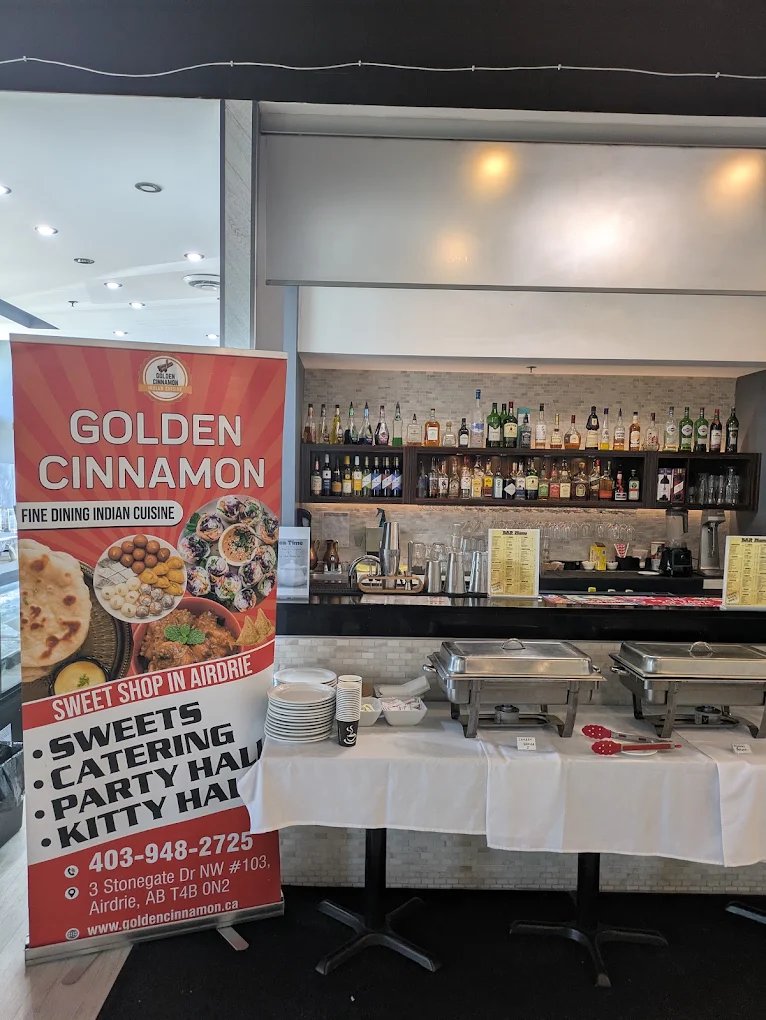 Golden Cinnamon catering and buffet setup
