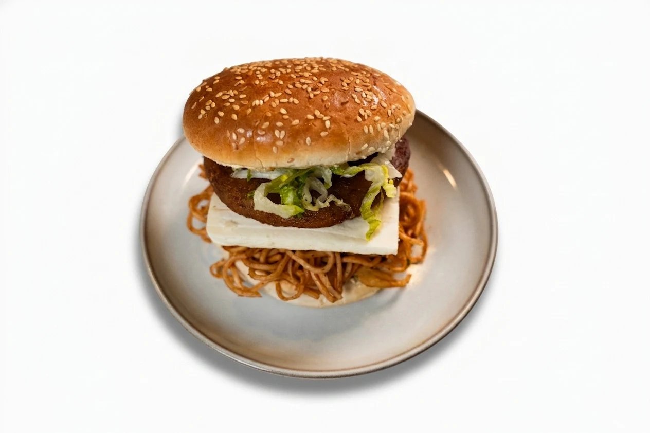 Spicy Paneer Burger at The Chai Hut