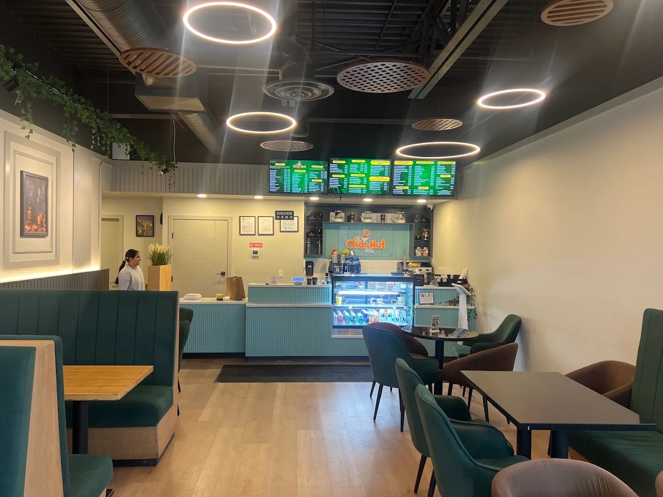The Chai Hut café seating and counter