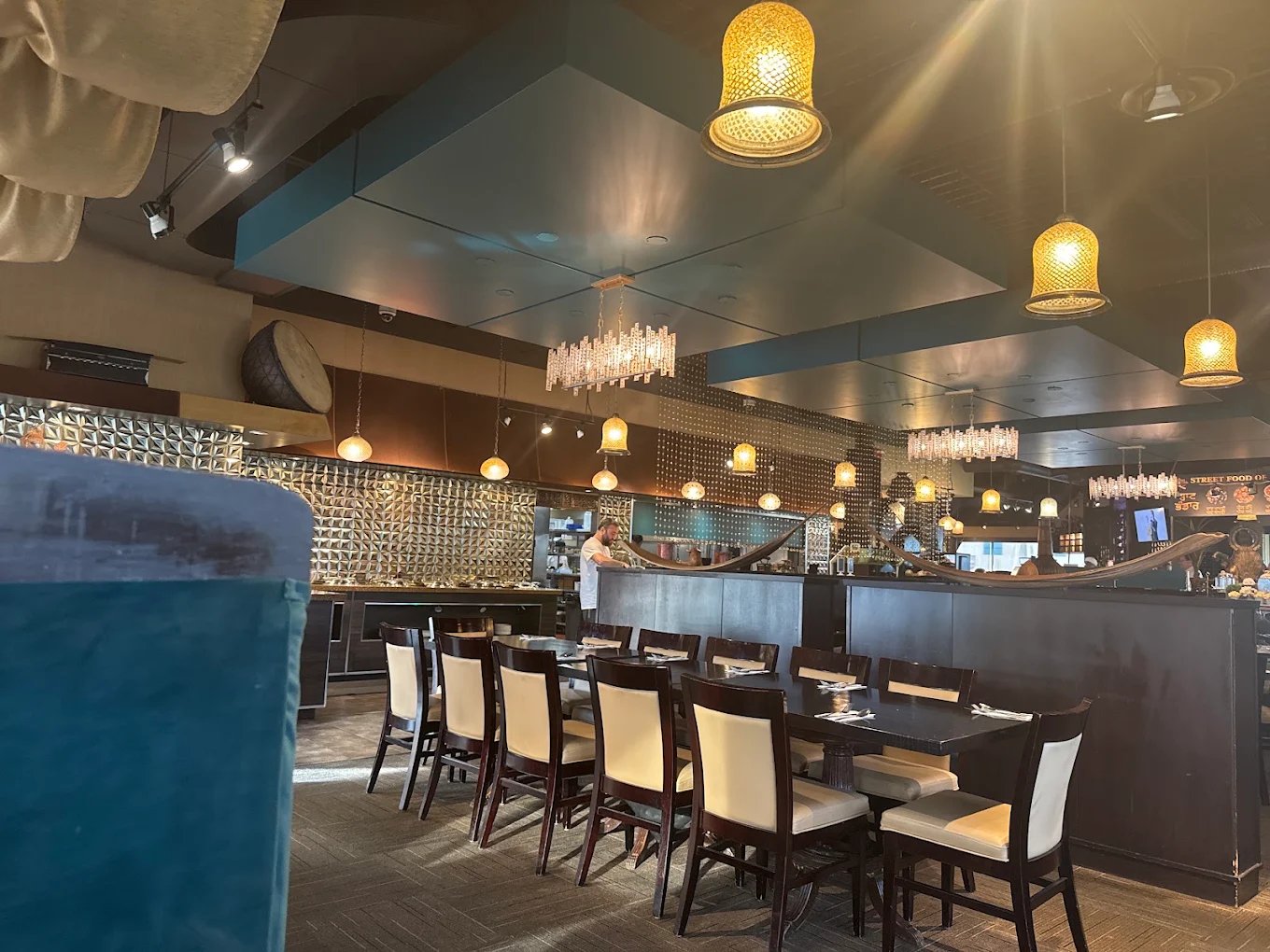 Modern dining room at New Asian Village Edmonton