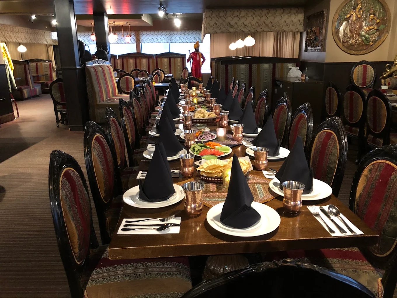 Group dining setup at New Asian Village Edmonton