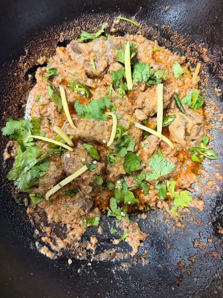 Karahi-style meat dish at Chenab