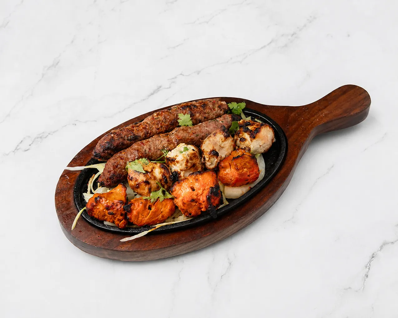 Mixed BBQ platter at Chenab