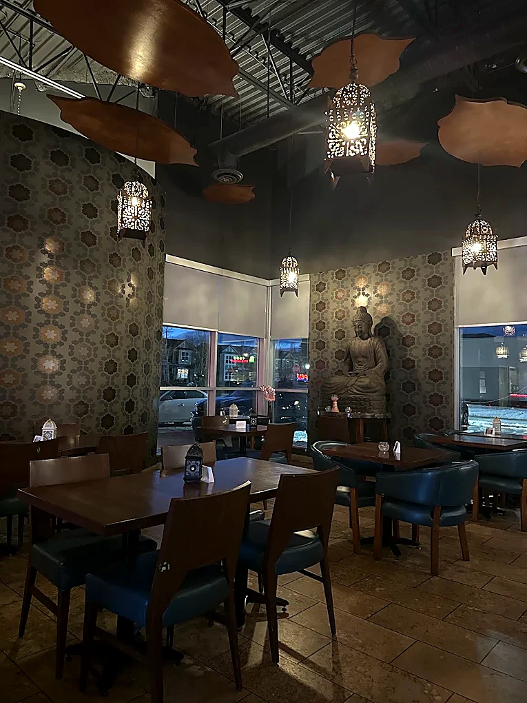 Tamarind warmly lit dining room