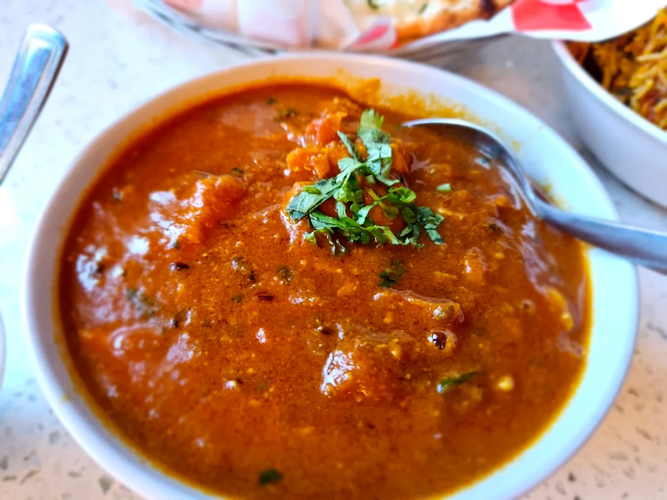 Indian curry served at Raj Palace