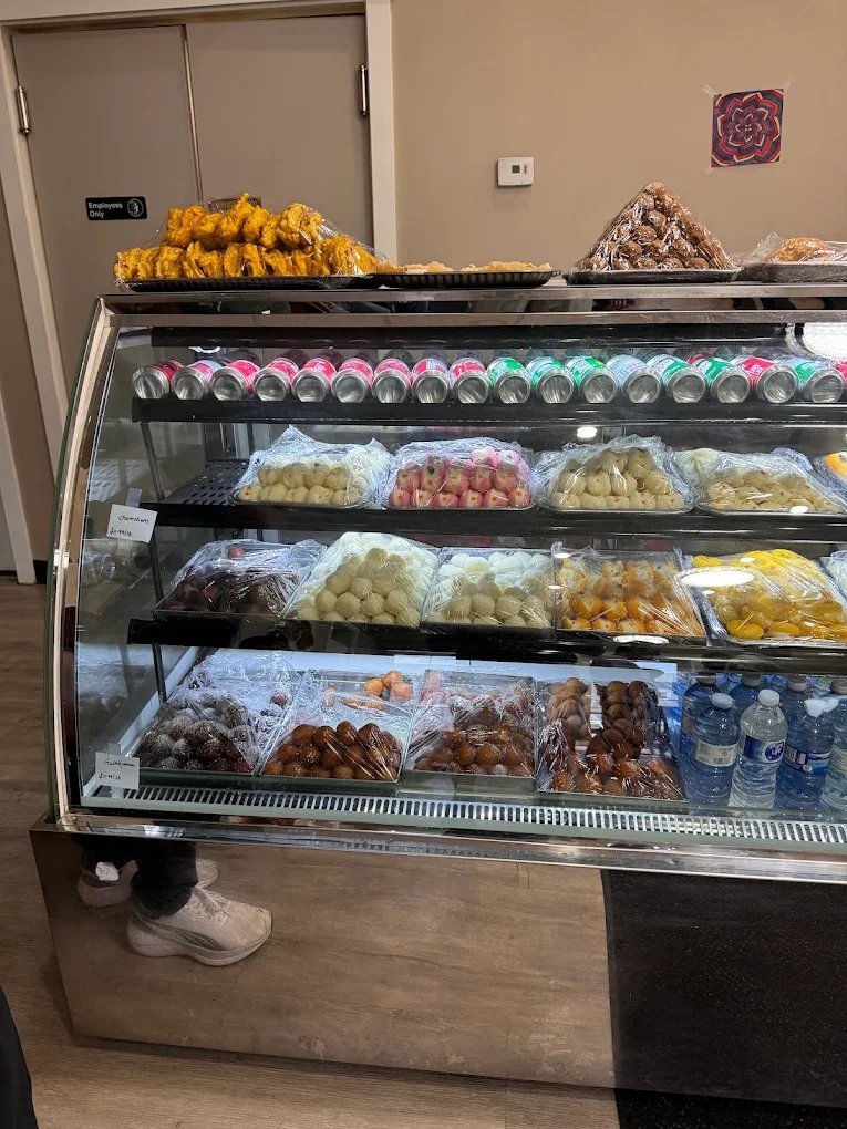 Catering platters of Indian food