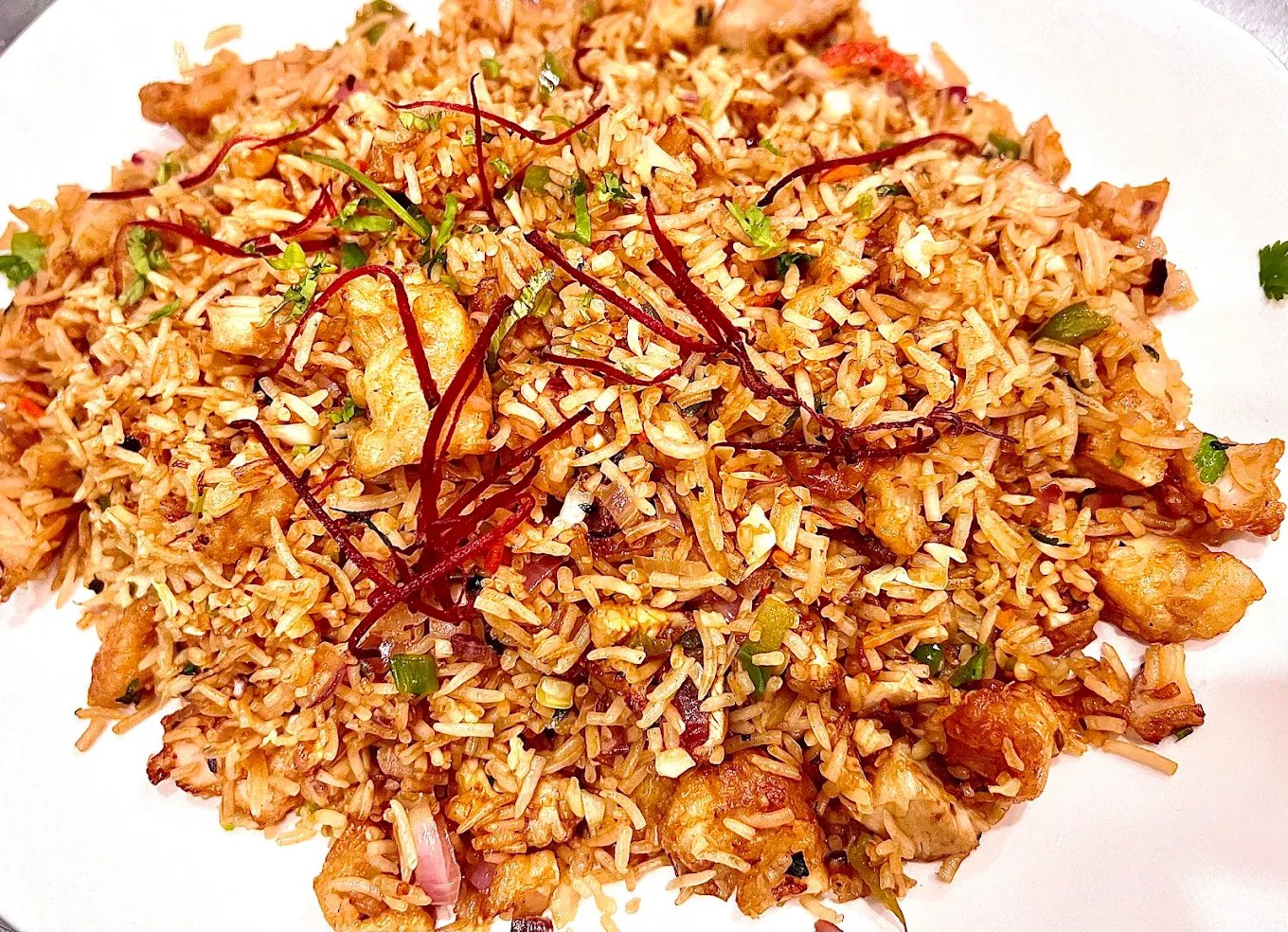 Flavourful chicken fried rice