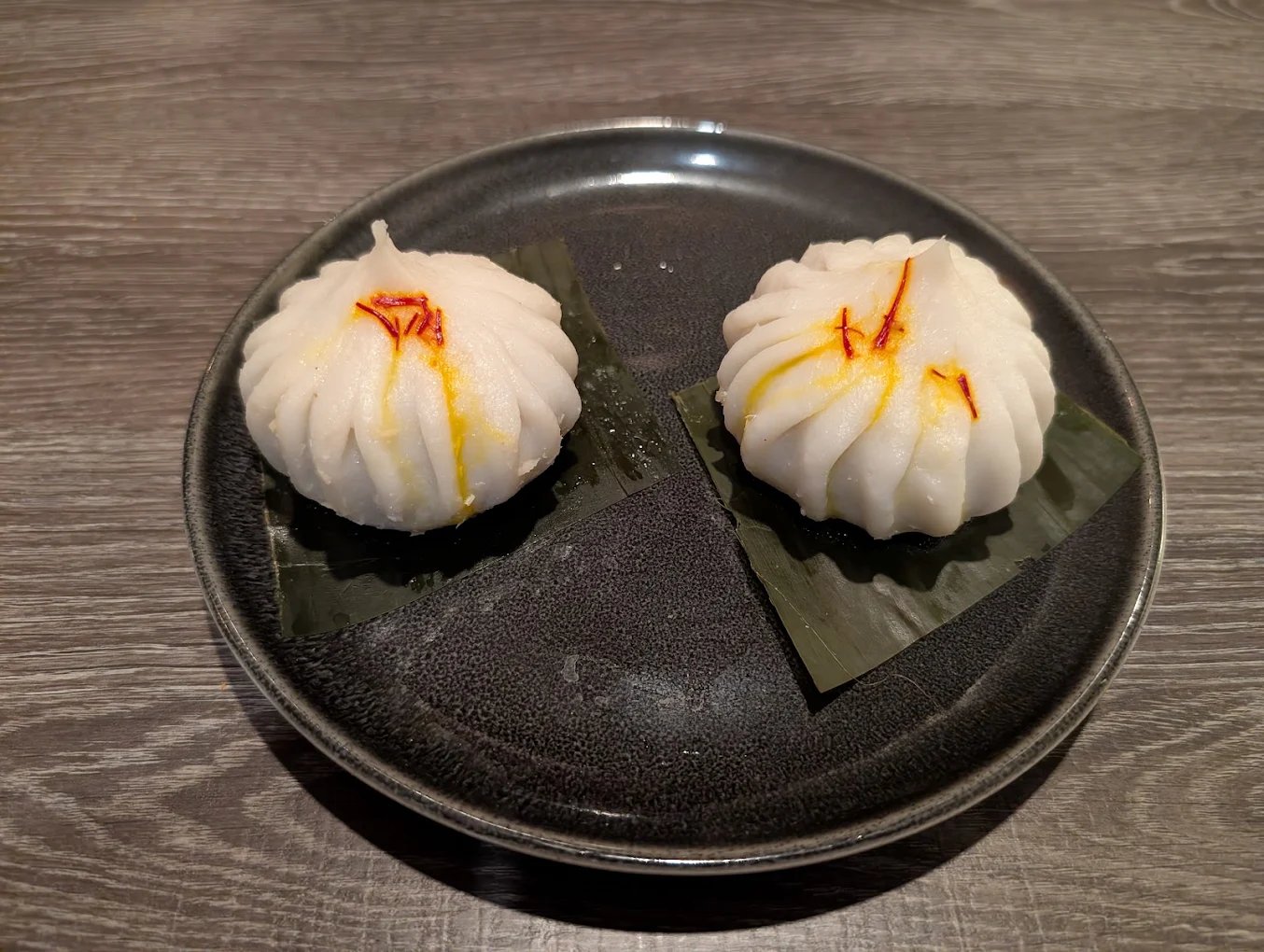 Saffron modak dumplings