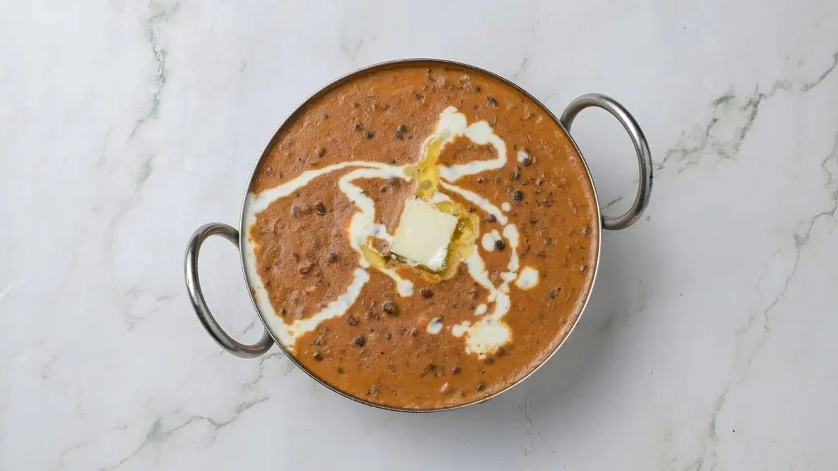 Dal Makhani with butter and cream