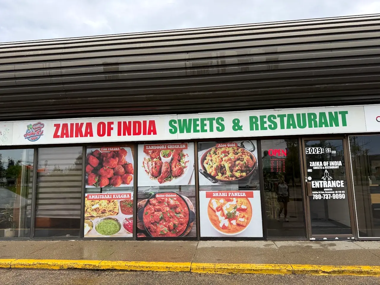 Zaika of India sweets and restaurant storefront