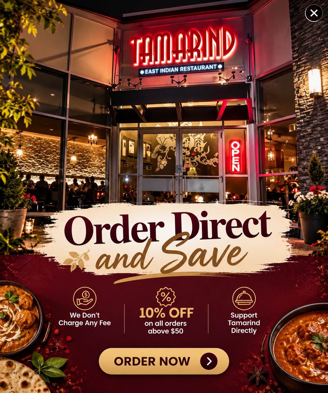 Order Direct and Save — 10% off all orders above $50