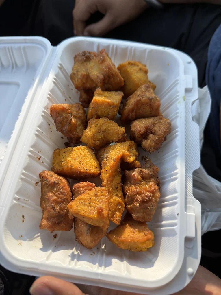 Crispy fried fish pakora
